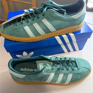 Adidas Teal/Green Suede Sneakers